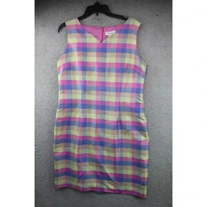 Vintage Pure & Simple "A Way of Life" 100% Silk Pastel Dress-Size 12